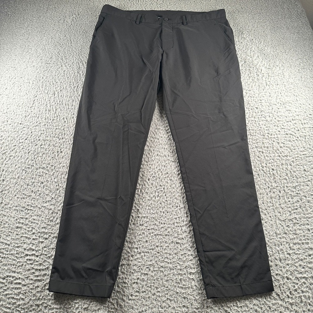 J.Lindeberg Pants Mens 36x30 Black Slim Stretch Tech Chino Golf Performance